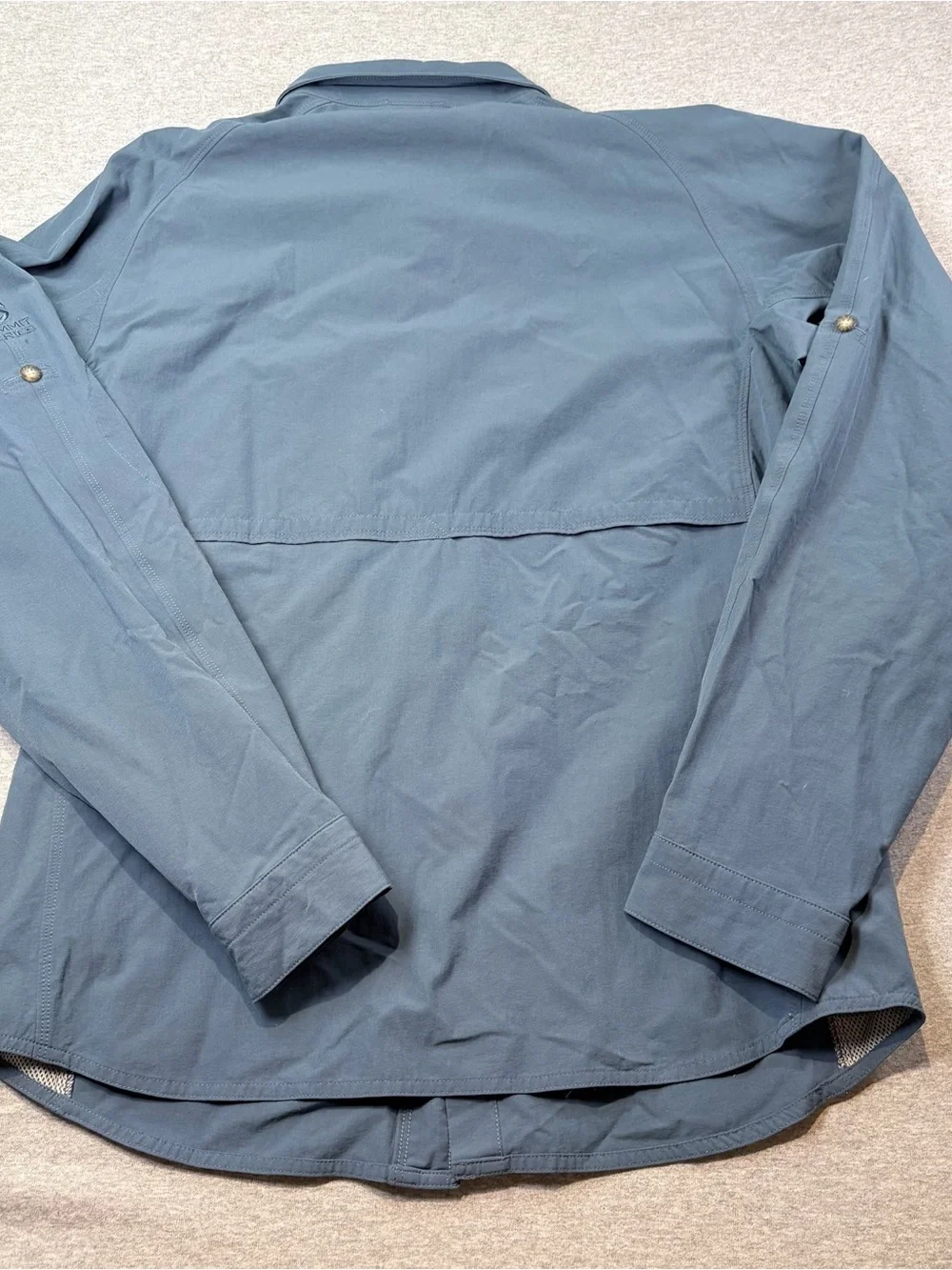 The North Face Mens M Blue Summit Series Button Up Long Sleeve Shirt Outdoors
